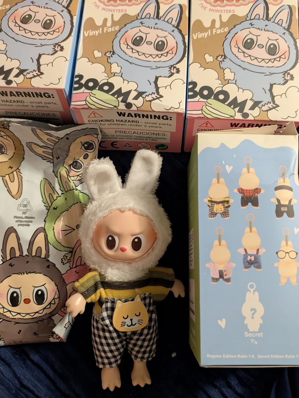 4 Mystery Bunny-Hood Kids Collectible Doll in White and Yellow